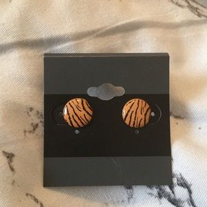 Tiger print earrings